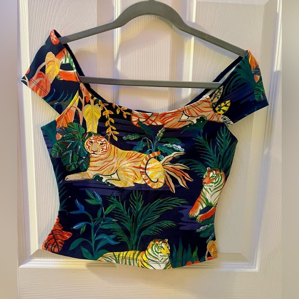 Maeve by Anthropologie Tropical Print Top, NWT